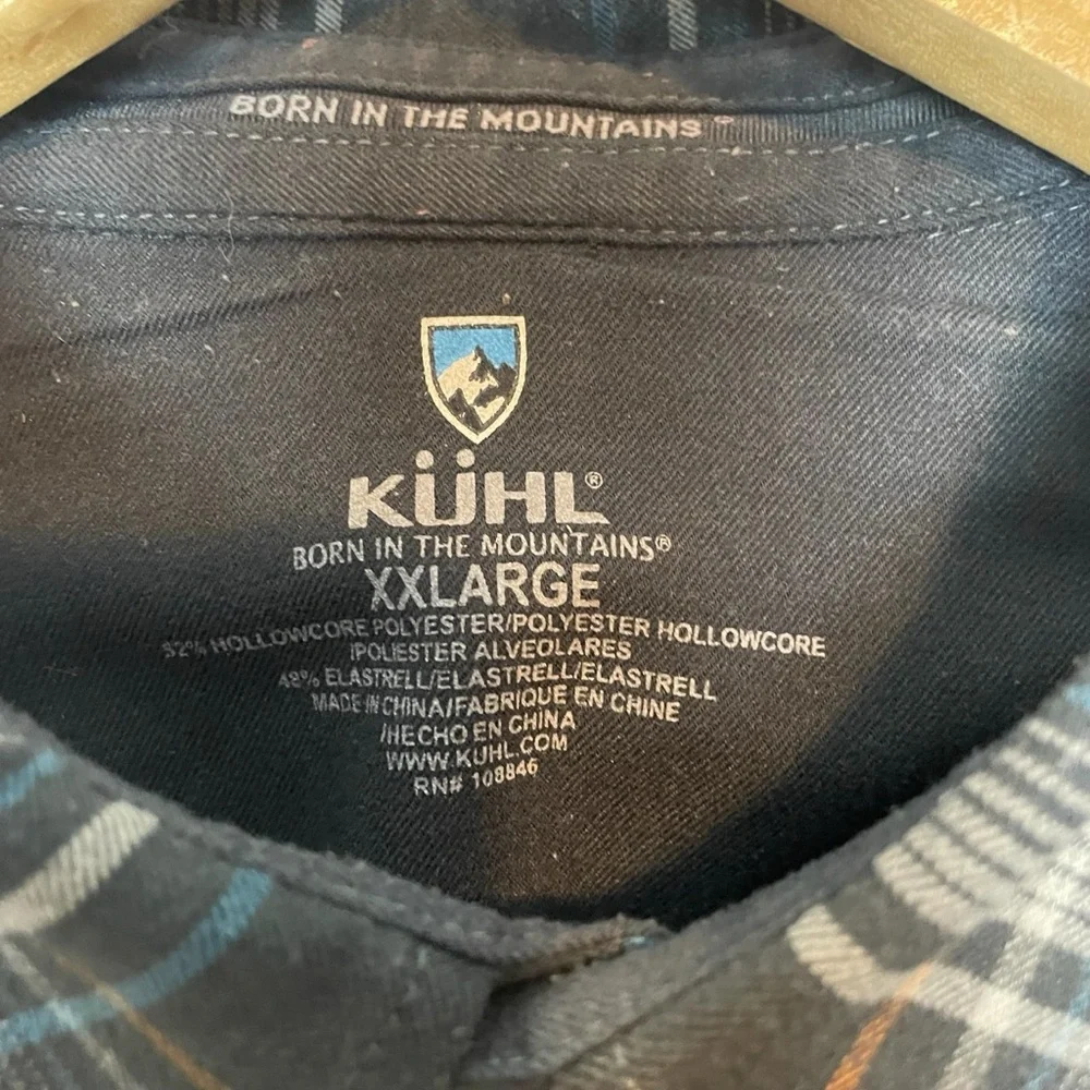 KUHL Flannel Shirt Mens XXL Plaid Outdoor Casual Button Down - Picture 7 of 11